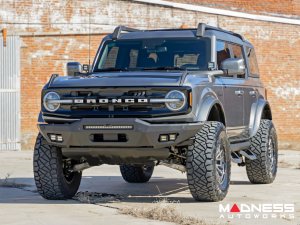 Ford Bronco Front Bumper - Full Width w/ 20" Black Series White DRL and White DRL Cubes